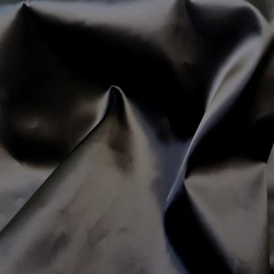 Coutil Viscose Satin Black (Cotton Backed)