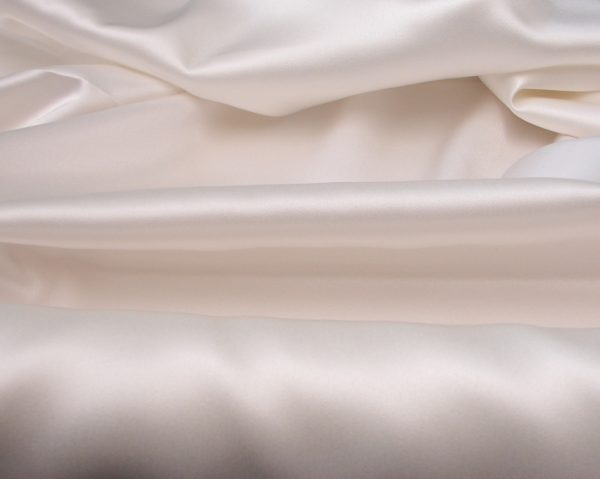 Double Faced Satin Silk White