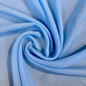 Pale Blue Polyester Georgette