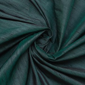 DUPION SILK FOREST GREEN