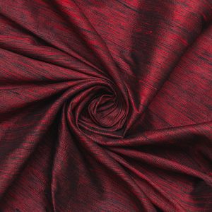DUPION SILK RED BLACK DOUBLE DUPION