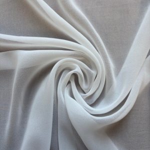 Polyester Fine Georgette Dalvik White