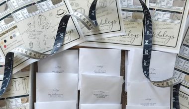 Whaleys Fabric Kit including samples, periodic tables and tape measure